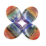 7 Chakra Crystal Oval Pocekt Palm Stone Thumb Stone