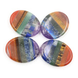 7 Chakra Crystal Oval Pocekt Palm Stone Thumb Stone