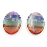 7 Chakra Crystal Oval Pocekt Palm Stone Thumb Stone