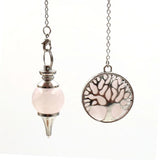 XSM Tree of Life Stone Pendulum Ball Pendant Wicca