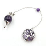 XSM Tree of Life Stone Pendulum Ball Pendant Wicca