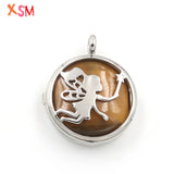 Fairy Butterfly Hollow Locket Natural Amethyst Pendant