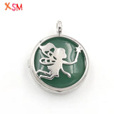 Fairy Butterfly Hollow Locket Natural Amethyst Pendant