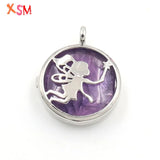 Fairy Butterfly Hollow Locket Natural Amethyst Pendant
