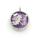 Fairy Butterfly Hollow Locket Natural Amethyst Pendant