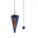 XSM Healing Crystal Pendulum Chakra Symbols Hexagonal Pointed Stone Pendant