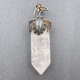 Hexagonal Column Pendant Natural Stones Labradorite Jewelry Making