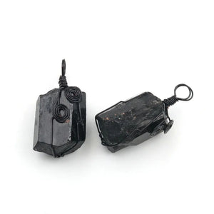 Irregular Tourmaline Stone Pendant Wire Wrapped Necklace Making