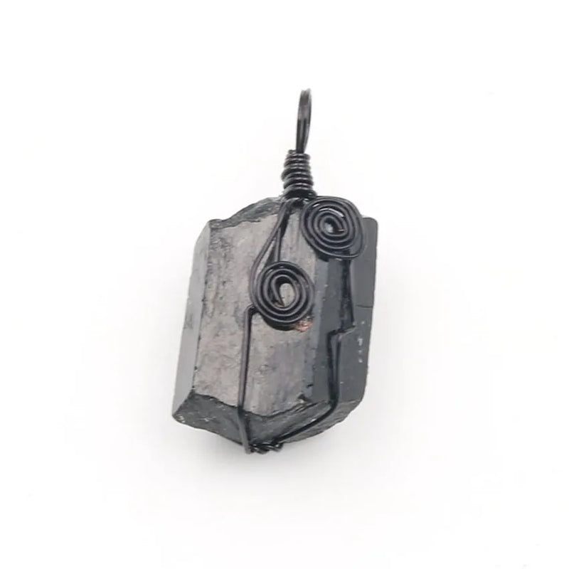 Irregular Tourmaline Stone Pendant Wire Wrapped Necklace Making