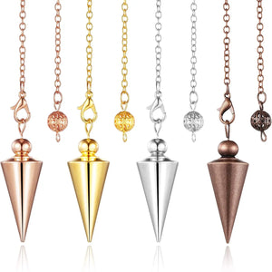 XSM Metal Cone Shaped Pendant Pendulum for Dowsing Divination Yoga