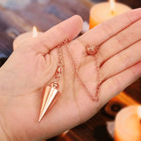 XSM Metal Cone Shaped Pendant Pendulum for Dowsing Divination Yoga