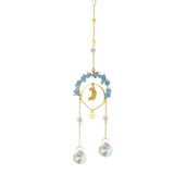 XSM Moon Crystal Suncatcher Amethyst Dream Catcher Wind Chime Window Ornament