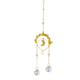 XSM Moon Crystal Suncatcher Amethyst Dream Catcher Wind Chime Window Ornament