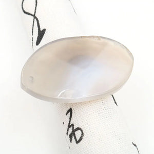 XSM Agate Slice Napkin Ring Polished Geode Holder for Dining Decor