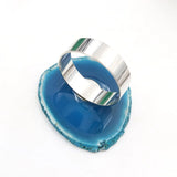 XSM Agate Slice Napkin Ring Polished Geode Holder for Dining Decor