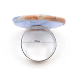 XSM Agate Slice Napkin Ring Polished Geode Holder for Dining Decor