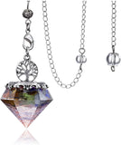 XSM Natural Crystal Dowsing Pendule 7 Chakra Reiki Healing Gems
