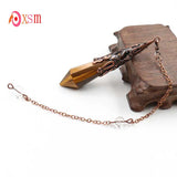 Natural Crystal Stone Pendulum Reiki Healing Dowsing Divination Pendant
