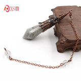 Natural Crystal Stone Pendulum Reiki Healing Dowsing Divination Pendant