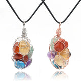 XSM 7 Chakras Reiki Crystal Pendant Necklace for Women