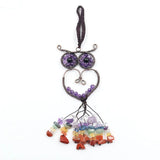 XSM Owl Reiki 7 Chakra Stone Crystal Car Hanging