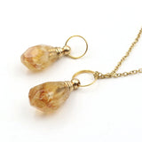 XSM Natural Stone Perfume Bottle Pendants Charms Essential Oil Bottle