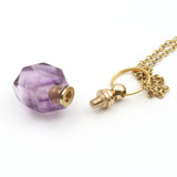 XSM Natural Stone Perfume Bottle Pendants Charms Essential Oil Bottle