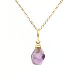 XSM Natural Stone Perfume Bottle Pendants Charms Essential Oil Bottle