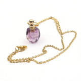 XSM Natural Stone Perfume Bottle Pendants Charms Essential Oil Bottle