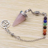 XSM Cone Shape Pendulum 7 Chakra Buddha Head Pendant