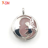 Butterfly Fairy Moon Smile Charm Pendant Necklace Silver Plated Jewelry Gift