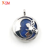 Butterfly Fairy Moon Smile Charm Pendant Necklace Silver Plated Jewelry Gift