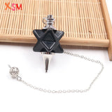 XSM Merkaba Crystal Pendulum Pendant Natural Quartz Stone Reiki Healing