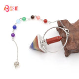 7 Chakra Pendulum Prism Pendant Reiki Healing Wicca Jewelry