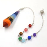 XSM Reiki Divination Natural Chakra Crystal Pendulum Pendant