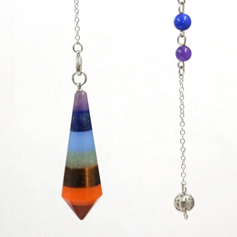 XSM Reiki Divination Natural Chakra Crystal Pendulum Pendant