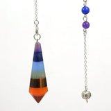 XSM Reiki Divination Natural Chakra Crystal Pendulum Pendant