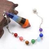 XSM Reiki Divination Natural Chakra Crystal Pendulum Pendant