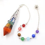 XSM 7 Chakra Pendulum Pendant Crystal Pyramid Pendants