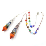 XSM 7 Chakra Pendulum Pendant Crystal Pyramid Pendants