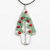 Tree Of Life Green Aventurine Christmas Tree Pendant