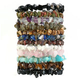 XSM 10 Pcs/Lot Gravel Bracelets Natural Stones Elastic Boho Charm Jewelry