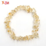 XSM 10 Pcs/Lot Gravel Bracelets Natural Stones Elastic Boho Charm Jewelry
