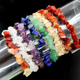 XSM 10 Pcs/Lot Gravel Bracelets Natural Stones Elastic Boho Charm Jewelry