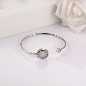 Double Shell Bracelets Bangles For Women Stainless Steel Jewelry