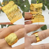 Dubai Plated Bangles With Ring Nigerian Wedding Party Bracelet