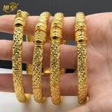 2Pcs/lot Dubai Bangles Bracelet Indian Bridal Wedding Women Charm Bangles