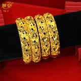 African Copper Bangles Bracelet Hawaiian Women 24K Plated Jewelry