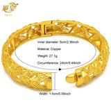 African Copper Bangles Bracelet Hawaiian Women 24K Plated Jewelry