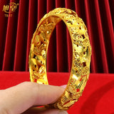 African Copper Bangles Bracelet Hawaiian Women 24K Plated Jewelry